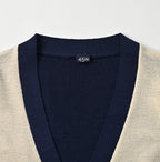 Combed Wool 908 Rib Cleric Cardigan Detail