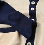 Combed Wool 908 Rib Cleric Cardigan Detail