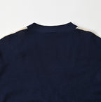 Combed Wool 908 Rib Cleric Cardigan Detail