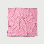 Silk Polka Dot Big Bandana Pink