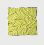 Silk Polka Dot Big Bandana Green