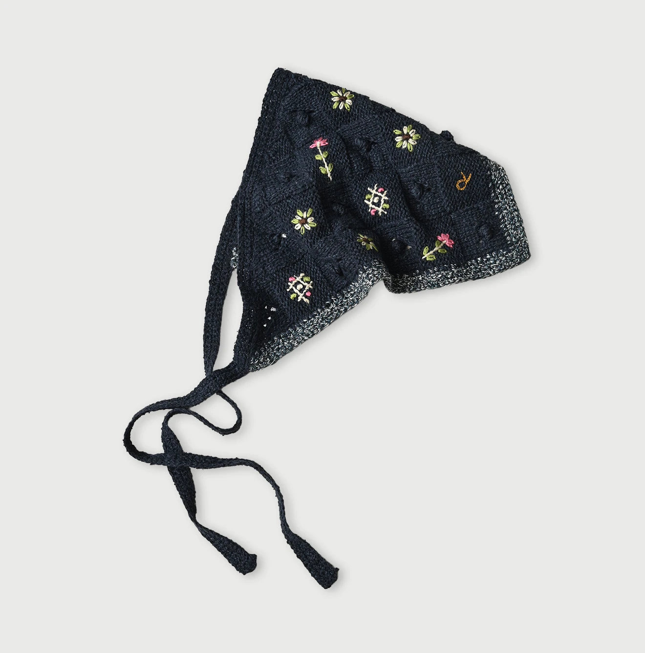 Indigo Pom-pom Flower Hair Band