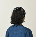 Indigo Pom-pom Flower Hair Band
