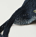 Indigo Pom-pom Flower Hair Band