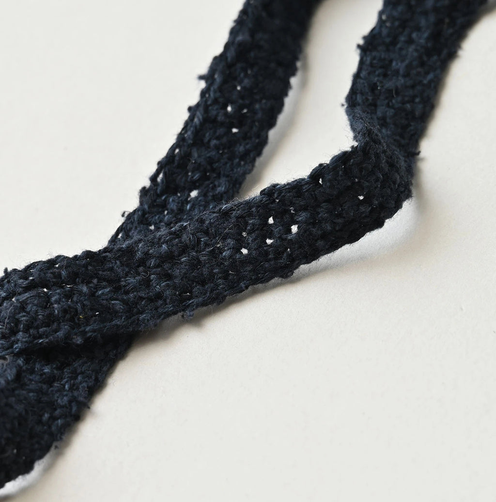 Indigo Pom-pom Flower Hair Band
