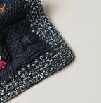 Indigo Pom-pom Flower Hair Band