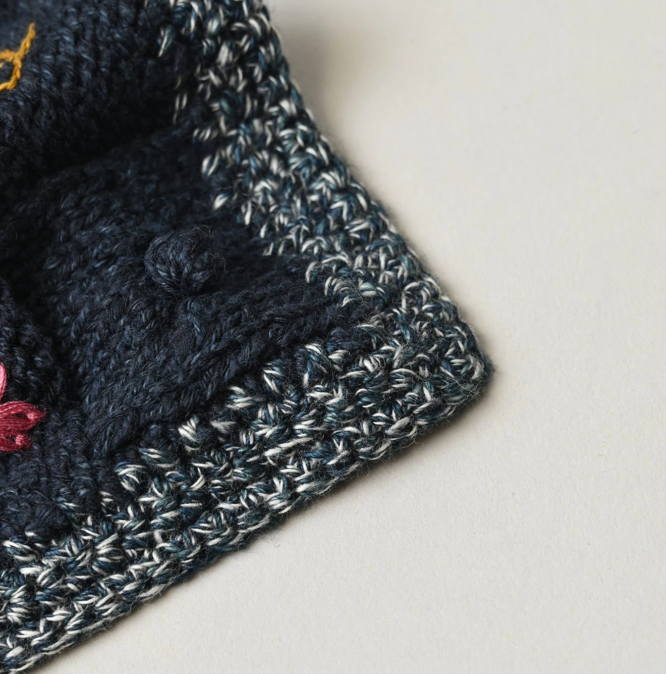 Indigo Pom-pom Flower Hair Band