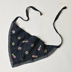Indigo Pom-pom Flower Hair Band