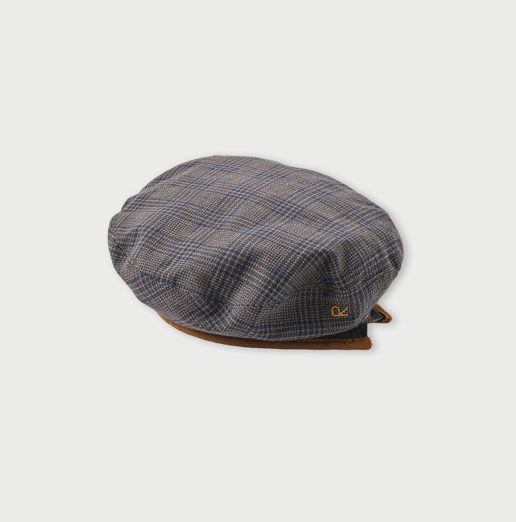 Yorimoku Cotton Tweed Beret Yorimoku Glen Check