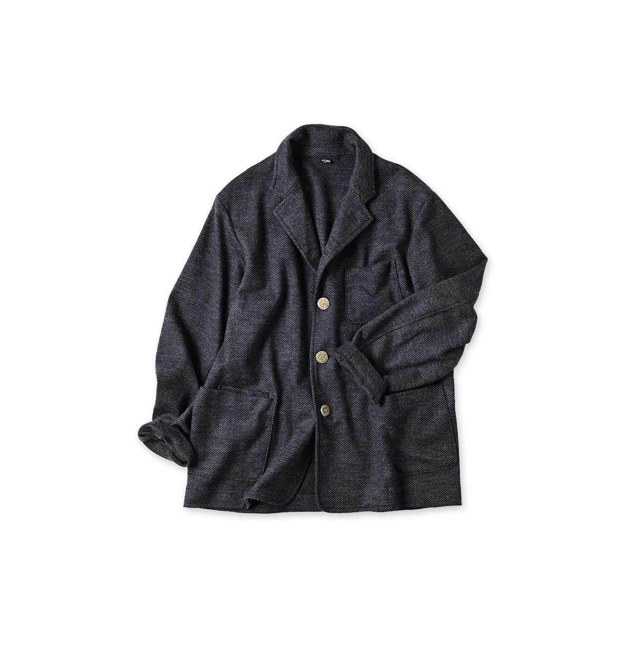 Jersey Flannel 908 Cardigan Jacket Herringbone