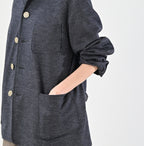 Jersey Flannel 908 Cardigan Jacket Detail
