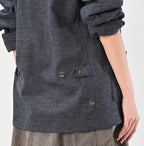 Jersey Flannel 908 Cardigan Jacket Detail