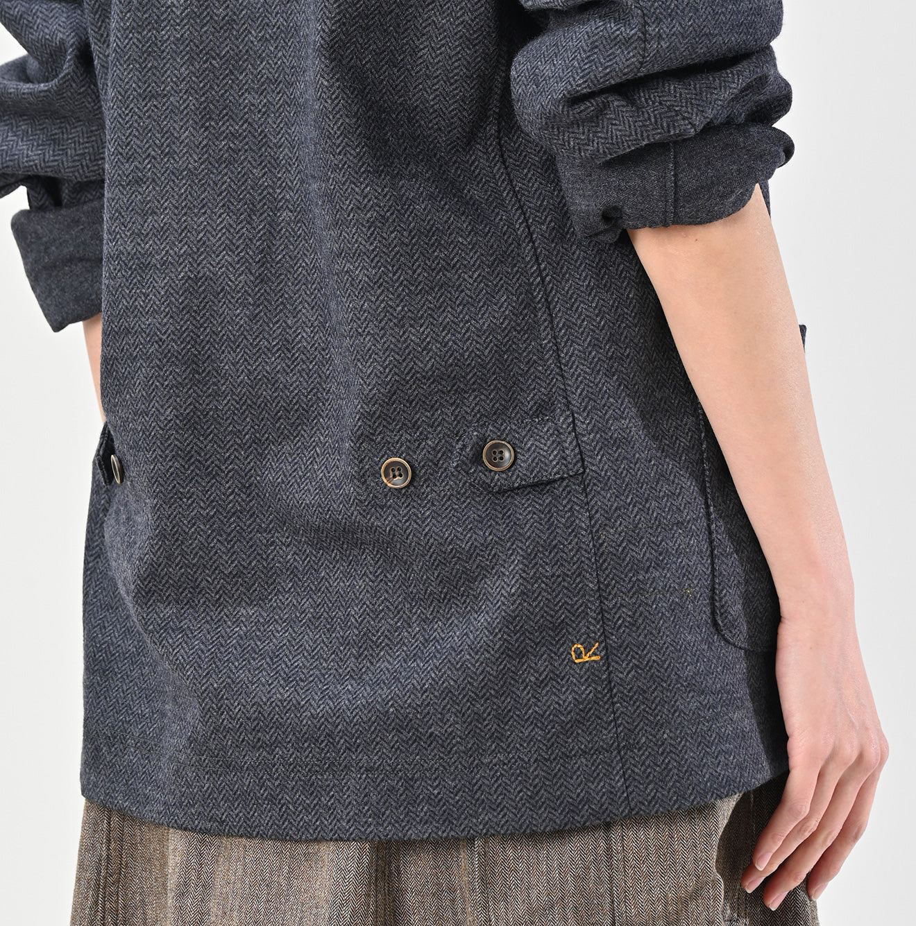 Jersey Flannel 908 Cardigan Jacket Detail