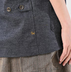 Jersey Flannel 908 Cardigan Jacket Detail
