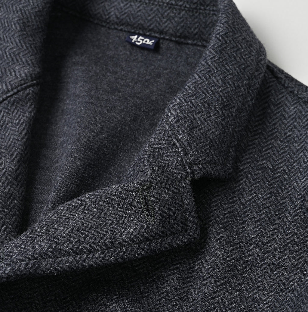 Jersey Flannel 908 Cardigan Jacket Detail