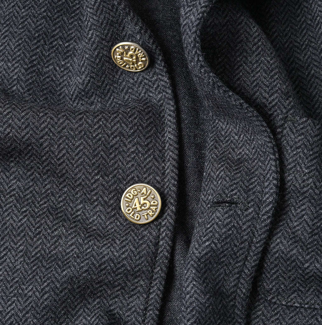 Jersey Flannel 908 Cardigan Jacket Detail