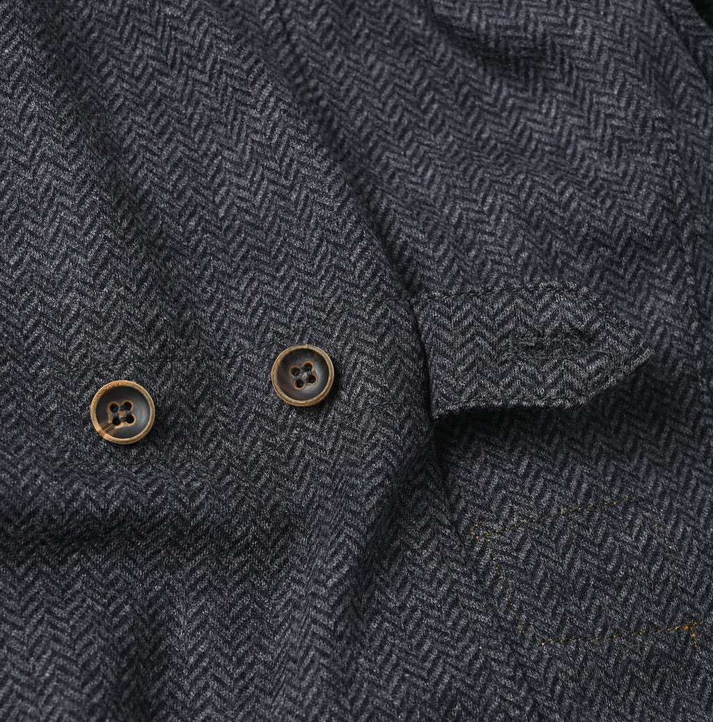 Jersey Flannel 908 Cardigan Jacket Detail