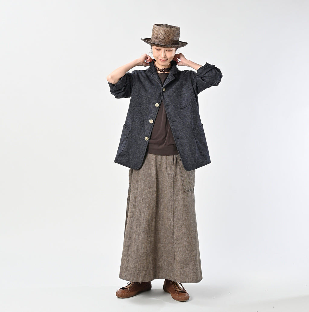 Jersey Flannel 908 Cardigan Jacket Female Model