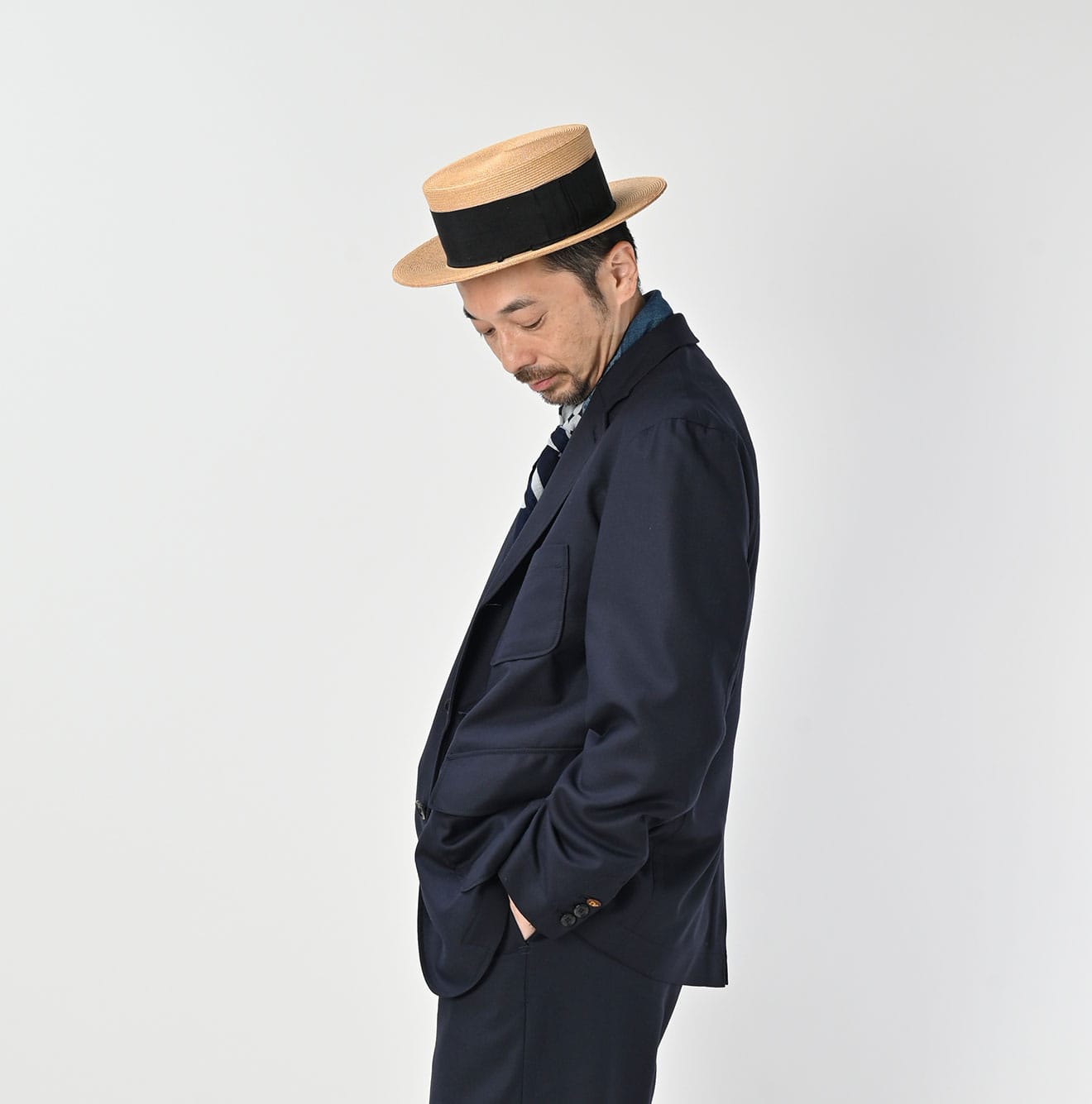 Wool Saxony 908 Miyuki Jacket Male Model