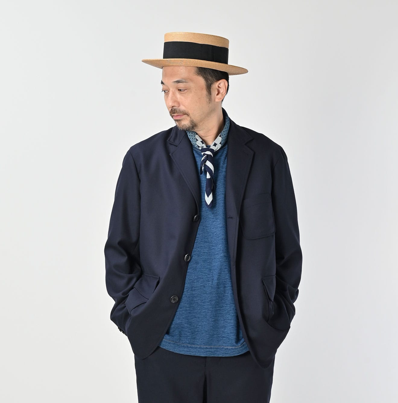 Wool Saxony 908 Miyuki Jacket Male Model