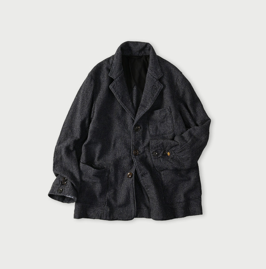 Indigo Cotton Tweed 908 Jacquarde