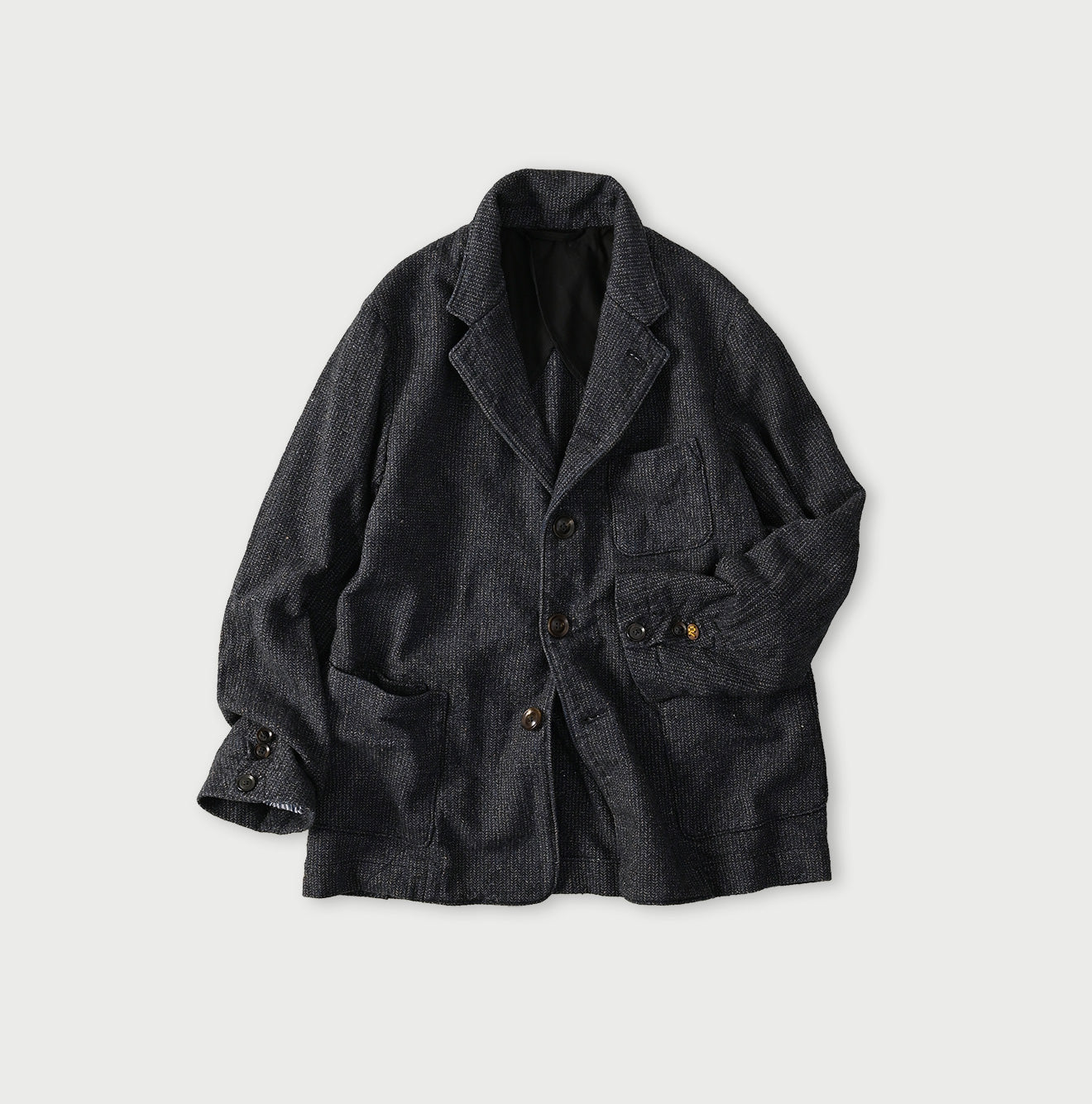 Indigo Cotton Tweed 908 Jacquarde