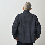 Indigo Cotton Tweed 908 Jacquarde