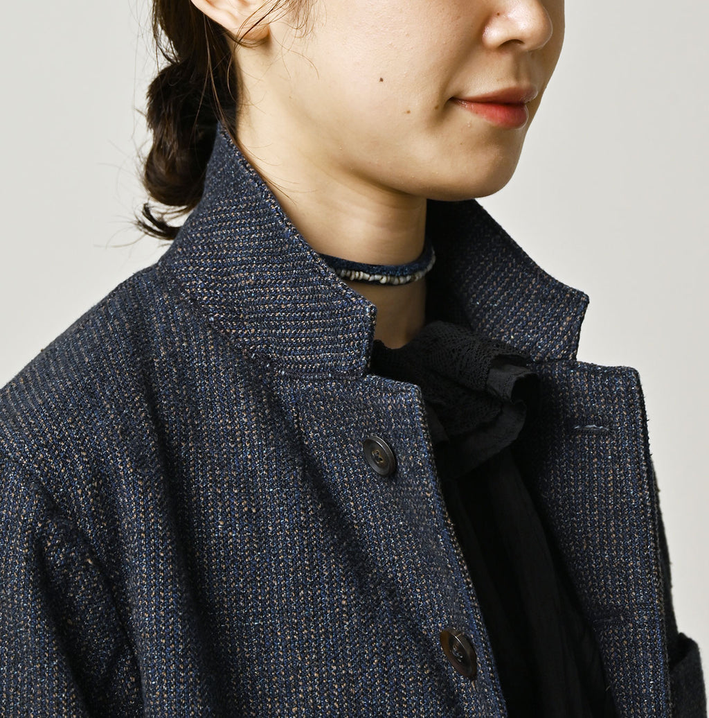 Indigo Cotton Tweed 908 Jacquarde