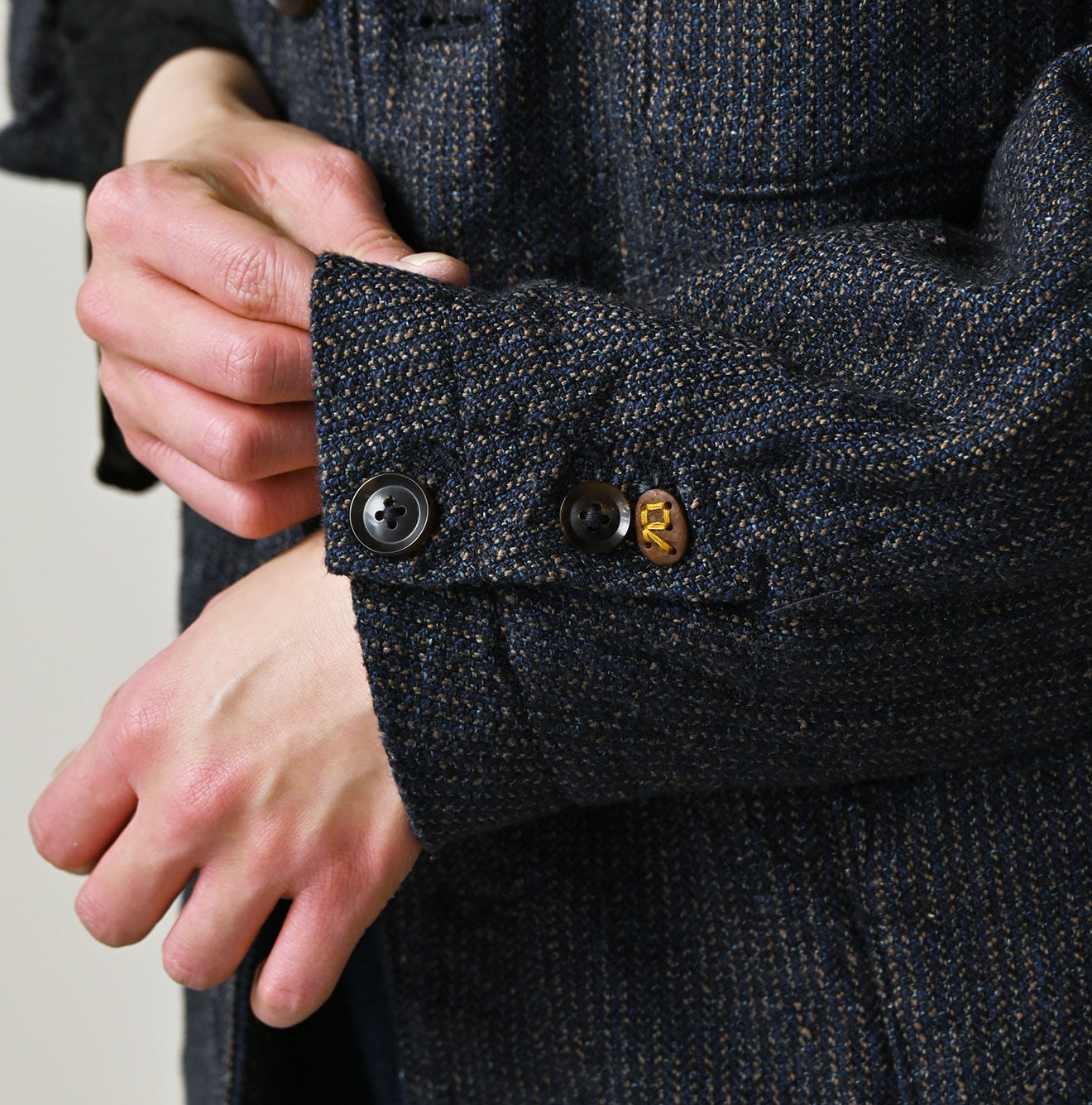 Indigo Cotton Tweed 908 Jacquarde