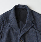 Indigo Cotton Tweed 908 Jacquarde