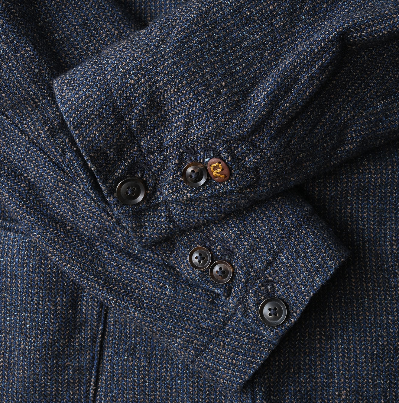 Indigo Cotton Tweed 908 Jacquarde