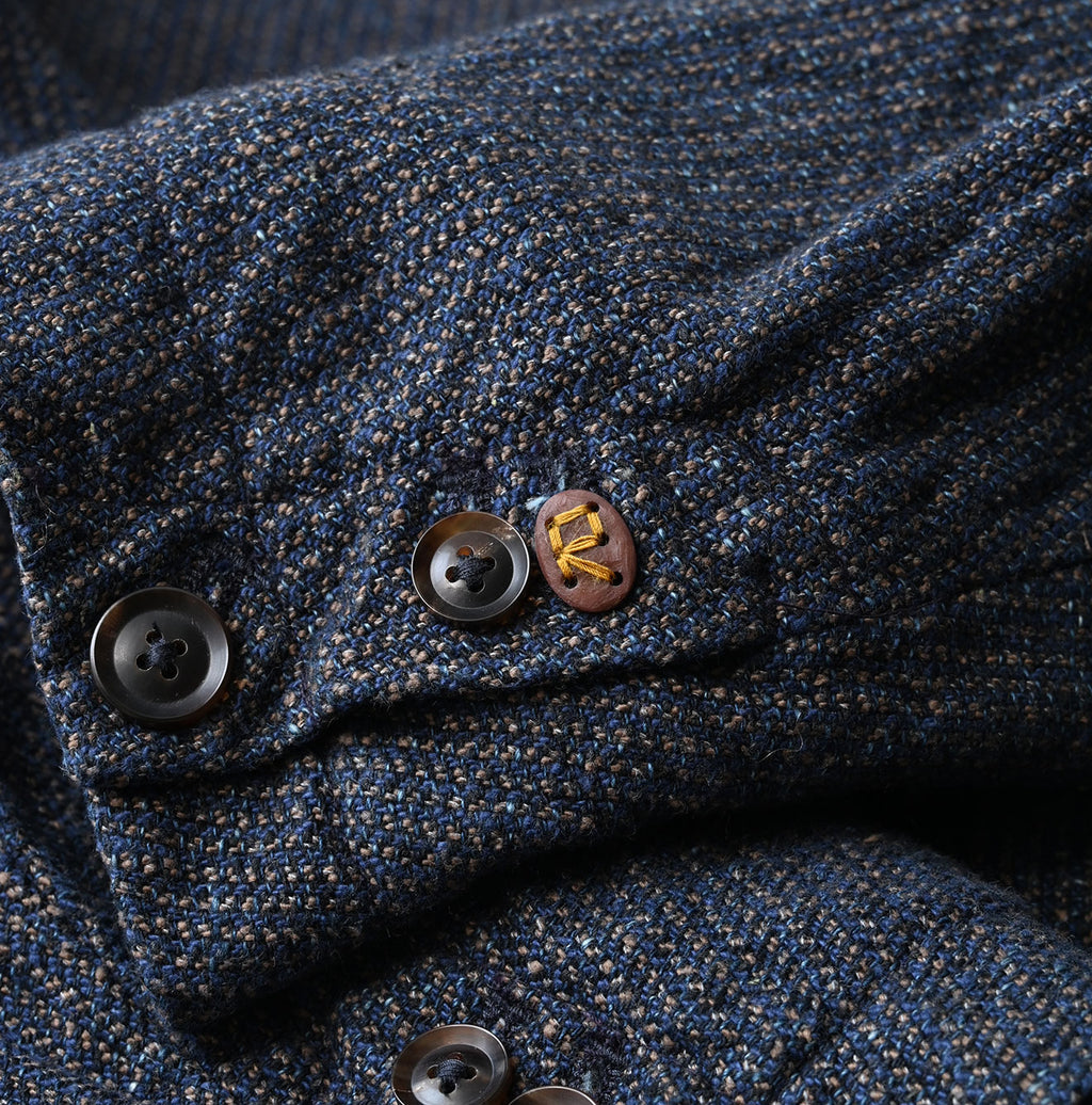 Indigo Cotton Tweed 908 Jacquarde