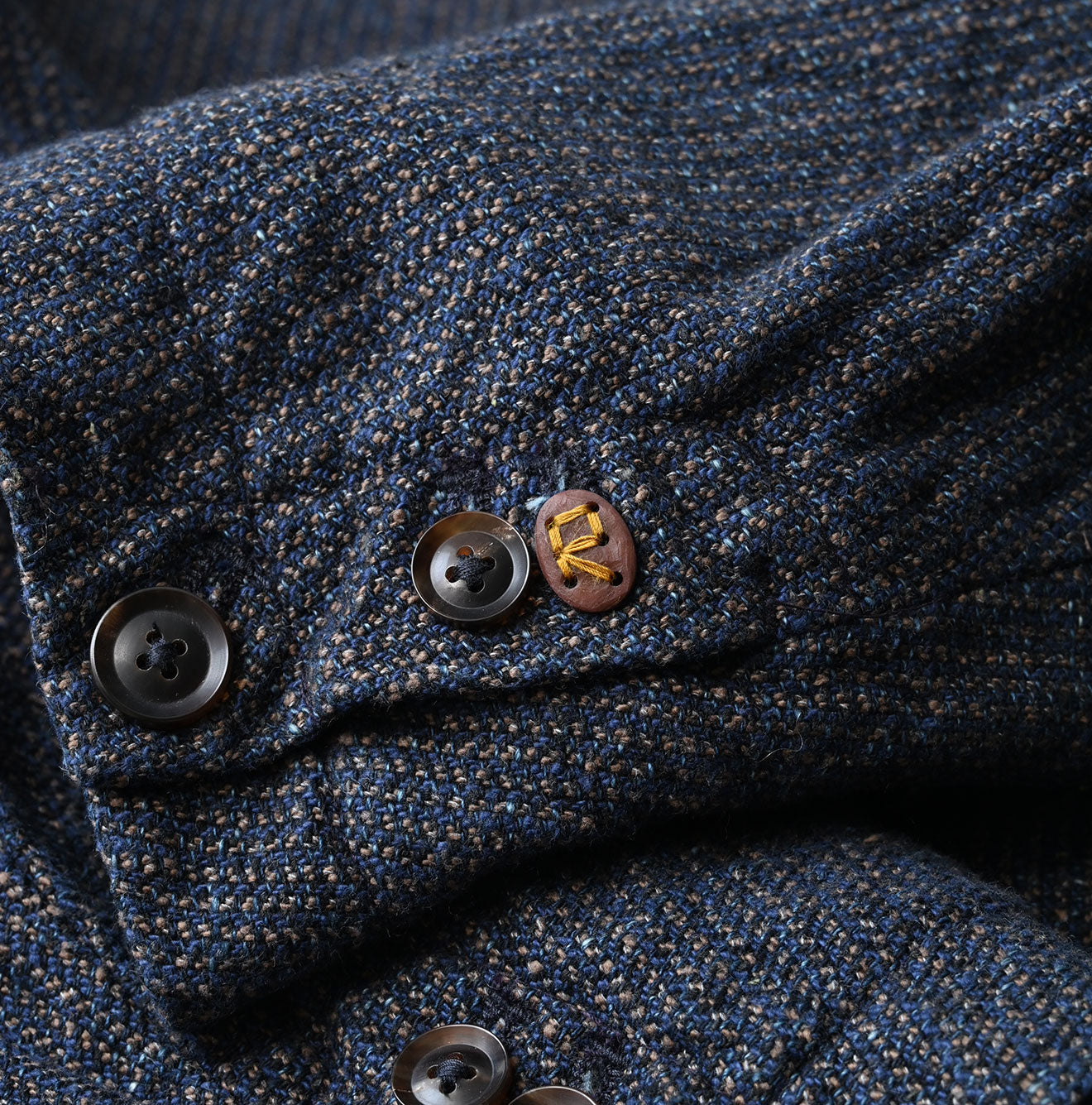 Indigo Cotton Tweed 908 Jacquarde