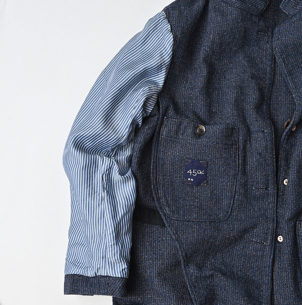 Indigo Cotton Tweed 908 Jacquarde