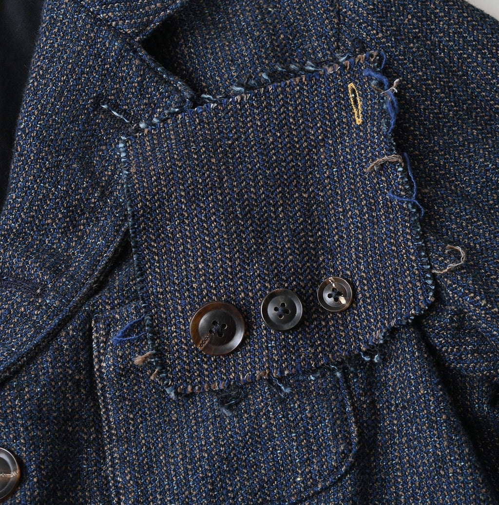 Indigo Cotton Tweed 908 Jacquarde