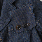 Indigo Cotton Tweed 908 Jacquarde
