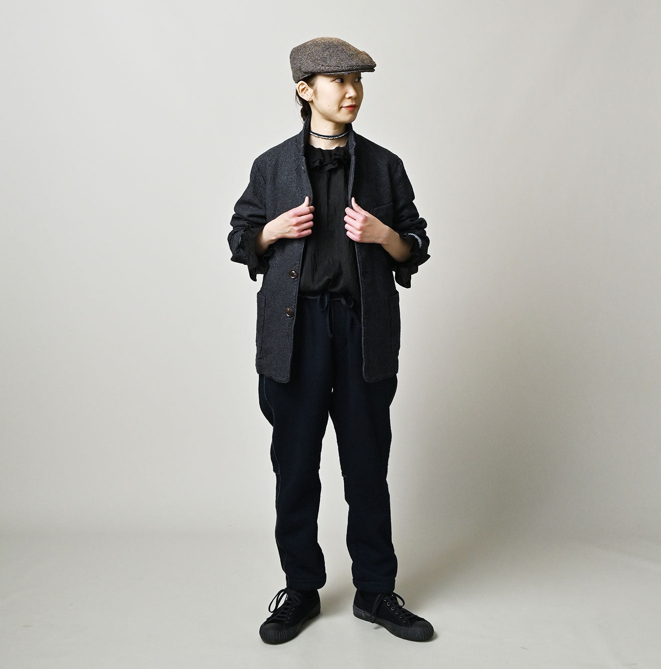 Indigo Cotton Tweed 908 Jacquarde