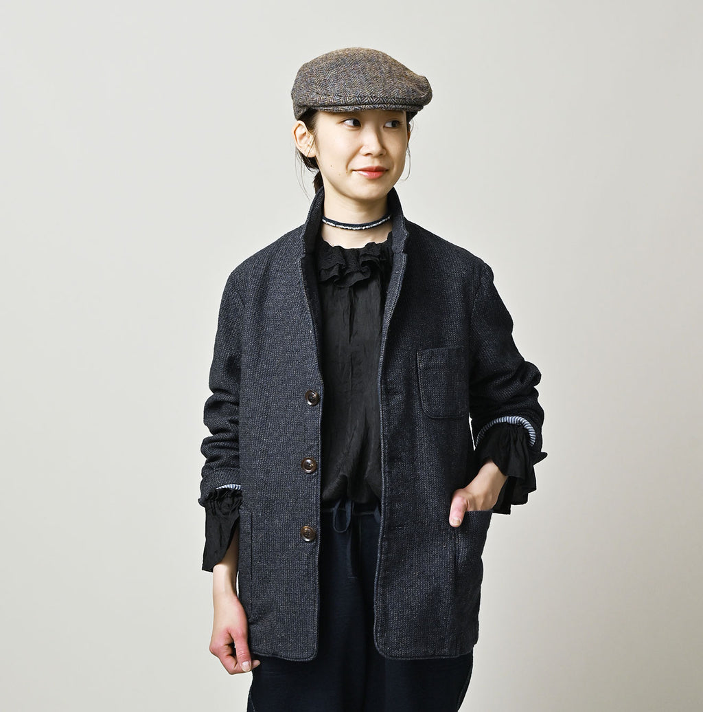 Indigo Cotton Tweed 908 Jacquarde