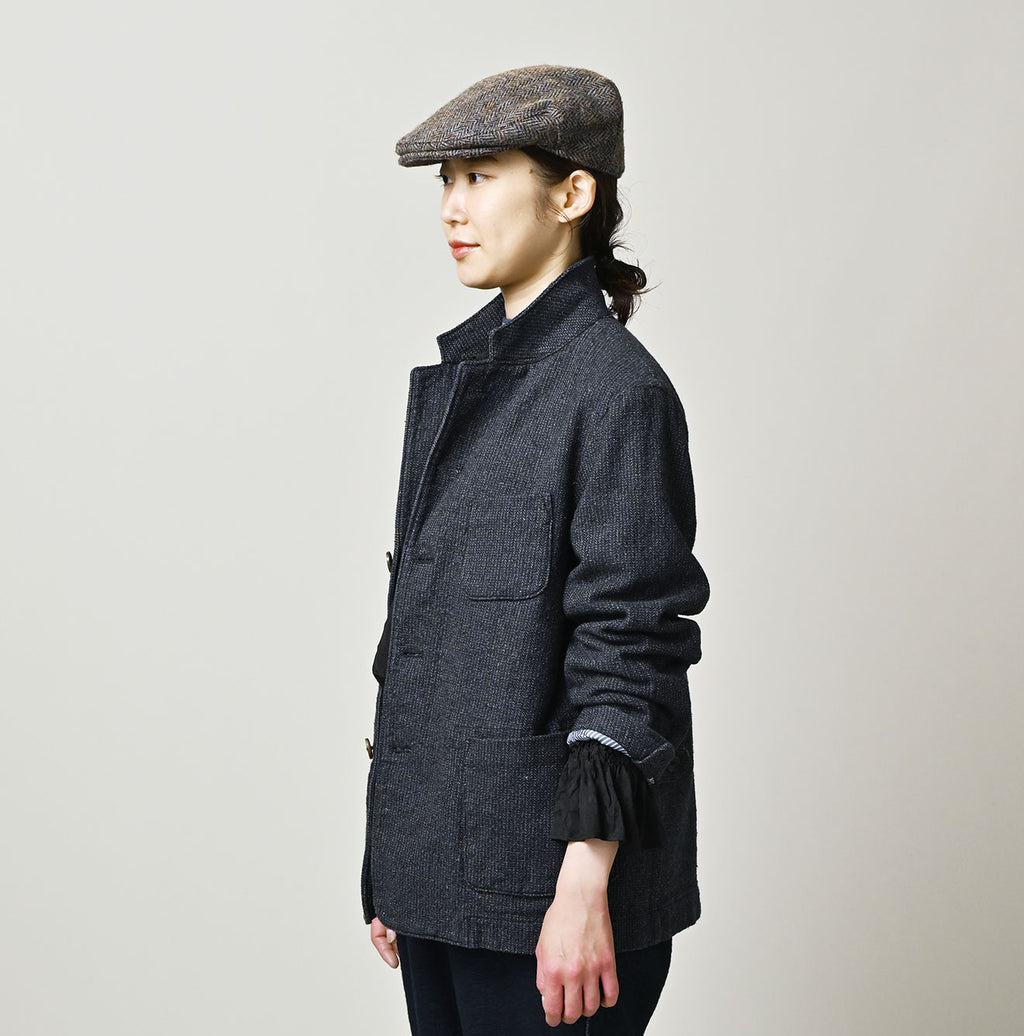 Indigo Cotton Tweed 908 Jacquarde