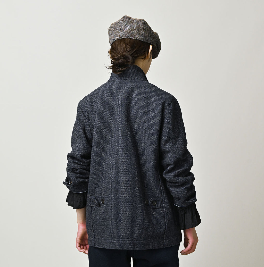 Indigo Cotton Tweed 908 Jacquarde