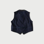 Indigo Cotton Tweed 908 Miyuki Vest