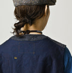 Indigo Cotton Tweed 908 Miyuki Vest