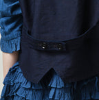 Indigo Cotton Tweed 908 Miyuki Vest