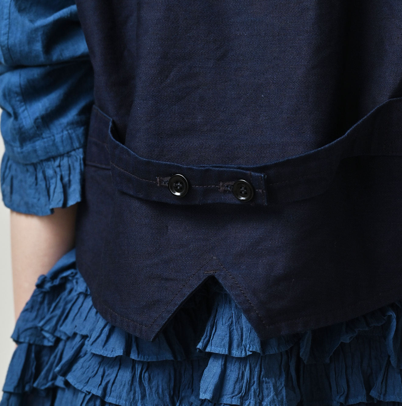 Indigo Cotton Tweed 908 Miyuki Vest