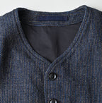 Indigo Cotton Tweed 908 Miyuki Vest