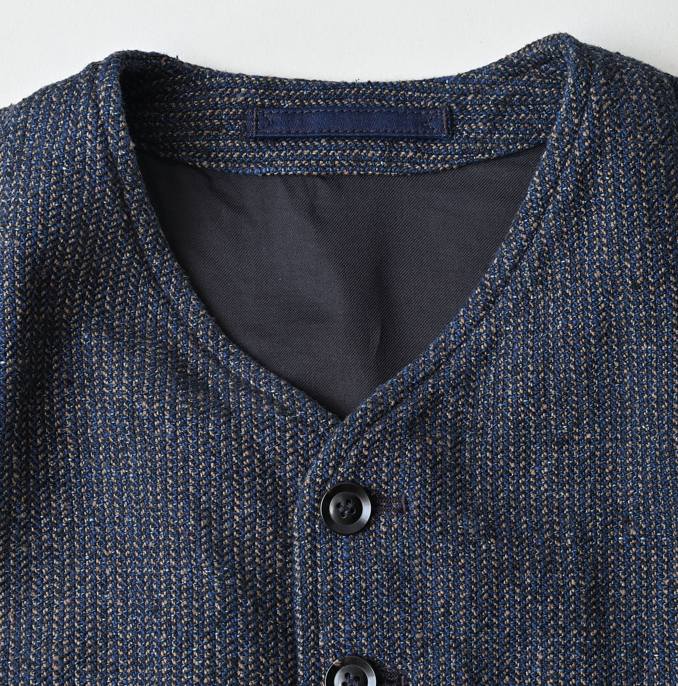 Indigo Cotton Tweed 908 Miyuki Vest