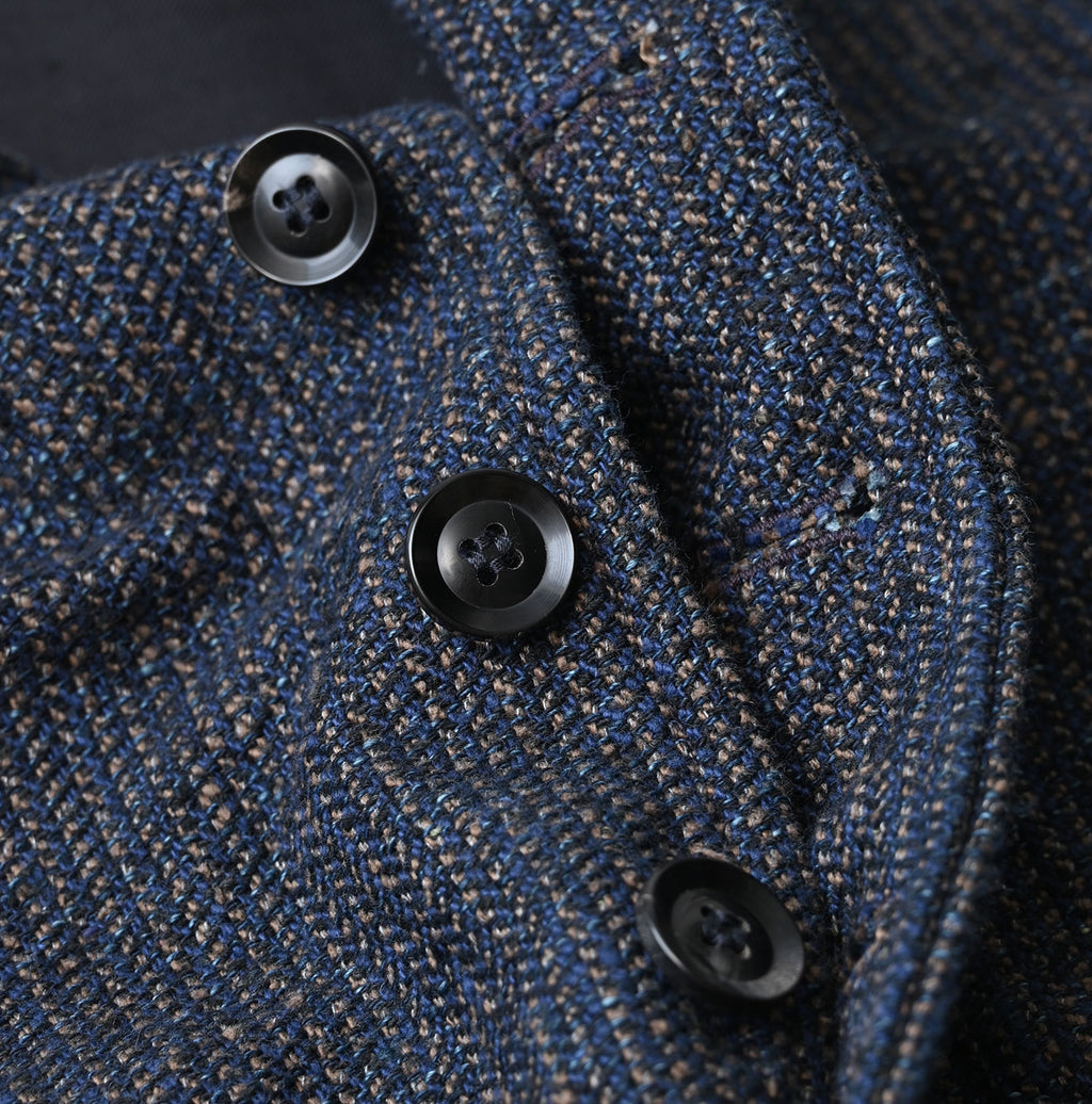 Indigo Cotton Tweed 908 Miyuki Vest