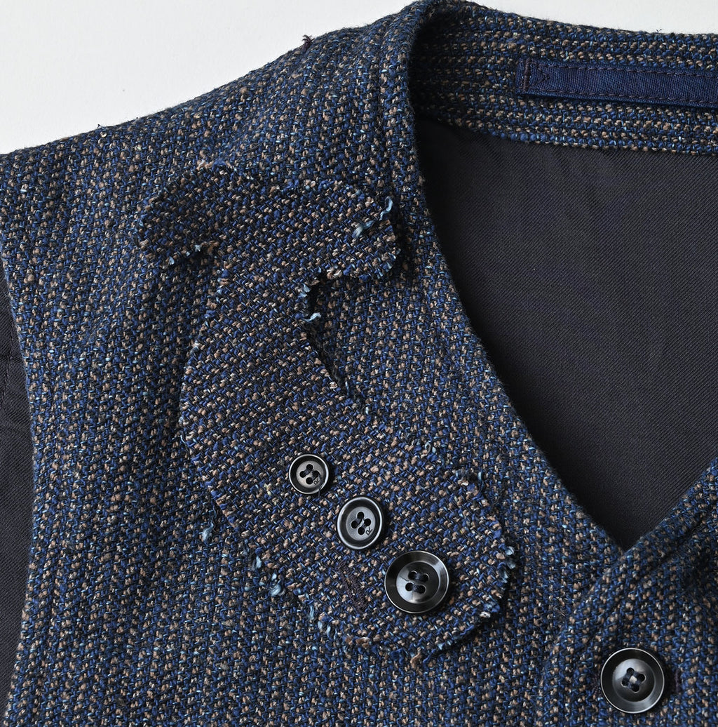 Indigo Cotton Tweed 908 Miyuki Vest