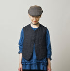 Indigo Cotton Tweed 908 Miyuki Vest