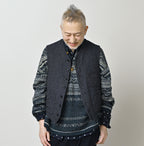 Indigo Cotton Tweed 908 Miyuki Vest